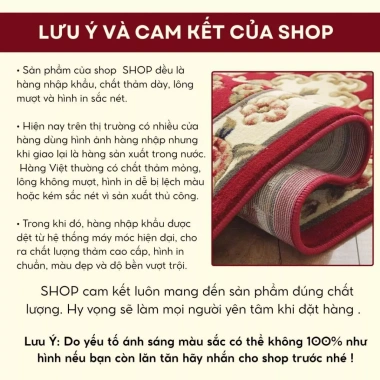 Thảm Len Indo ĐẠI PHÁT Xù Lông, Giữ Màu Lâu, Dày Mịn cho Phòng Khách và Thờ - 1.69 Triệu 4 Thảm Len Indo ĐẠI PHÁT Xù Lông, Giữ Màu Lâu, Dày Mịn cho Phòng Khách và Thờ - 1.69 Triệu 4