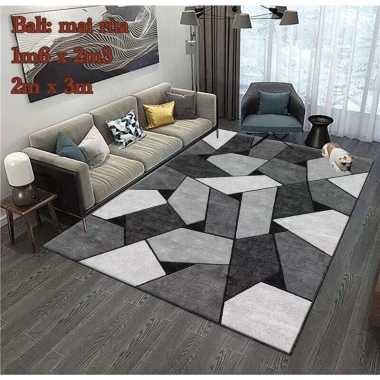 Thảm Lì Bali 1.6x2.3 Trang Trí Phòng Khách – Mẫu Kim Cương Giá 272.000đ
