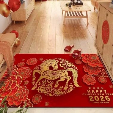 Thảm Lối Vào Cửa Chống Trơn Trượt 2.026 Năm Mới - Thảm Đỏ Đẹp Lót Sàn Tết, Giá 102.570 VND 3