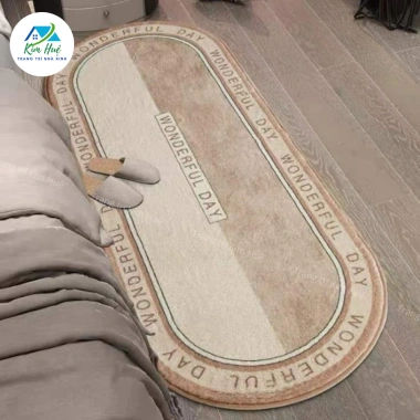 Thảm lông cừu 50x120cm mềm mại, chống trượt - Decor phòng ngủ đa mẫu Kim Huệ X05