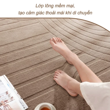 Thảm lông cừu cao cấp cỡ lớn, mềm mịn chống trượt, sofa phòng - giá 599.999₫