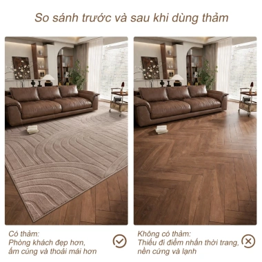 Thảm lông cừu cao cấp cỡ lớn, mềm mịn chống trượt, sofa phòng - giá 599.999₫