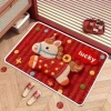 Thảm Lông Cừu Đỏ Hình Ngựa Lucky - Phong Thủy Đầu Năm, Thảm Lau Chân Mềm Mịn, 58.000 VNĐ 3