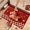 Thảm Lông Cừu Đỏ Hình Ngựa Lucky - Phong Thủy Đầu Năm, Thảm Lau Chân Mềm Mịn, 58.000 VNĐ 10