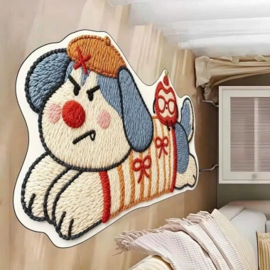 Thảm lông cừu hoạt hình 50x100cm - Mẫu ngẫu nhiên, Giá 77.000đ, Siêu mềm, Tô màu phòng