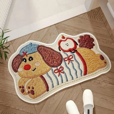 Thảm lông cừu hoạt hình 50x100cm - Mẫu ngẫu nhiên, Giá 77.000đ, Siêu mềm, Tô màu phòng