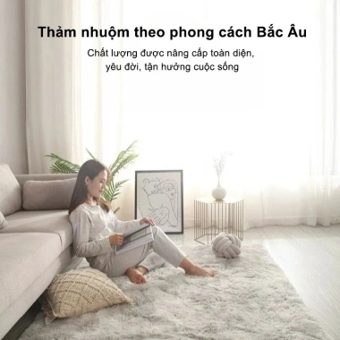 Thảm lông mềm mịn chống trượt - Trang trí phòng ngủ sang trọng, phòng khách, giá ưu đãi 114.000₫
