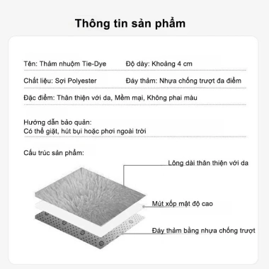 Thảm lông mềm mịn chống trượt - Trang trí phòng ngủ sang trọng, phòng khách, giá ưu đãi 114.000₫