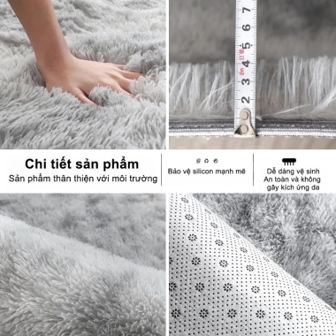 Thảm lông mềm mịn chống trượt - Trang trí phòng ngủ sang trọng, phòng khách, giá ưu đãi 114.000₫