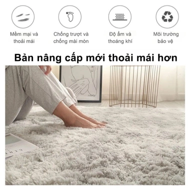 Thảm lông mềm mịn chống trượt - Trang trí phòng ngủ sang trọng, phòng khách, giá ưu đãi 114.000₫