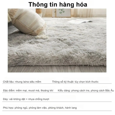 Thảm lông mềm mịn chống trượt - Trang trí phòng ngủ sang trọng, phòng khách, giá ưu đãi 114.000₫ 9 Thảm lông mềm mịn chống trượt - Trang trí phòng ngủ sang trọng, phòng khách, giá ưu đãi 114.000₫ 9
