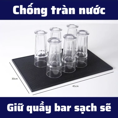 Thảm lót bar 30x45cm cao su chống rỉ nước cho pha Espresso, cafe - Giá 54.900₫