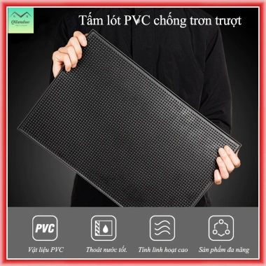 Thảm lót quầy bar đen cao su chống thấm, thoát nước, không trơn, cách nhiệt - 35k