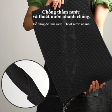 Thảm lót quầy bar đen cao su chống thấm, thoát nước, không trơn, cách nhiệt - 35k 7