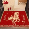 Thảm Lót Sàn 50x80cm Năm Ngựa - Chống Trơn, Chống Bụi, Phong Cách Trung Hoa 2.026