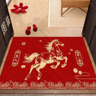 Thảm Lót Sàn 50x80cm Năm Ngựa - Chống Trơn, Chống Bụi, Phong Cách Trung Hoa 2.026 3 Thảm Lót Sàn 50x80cm Năm Ngựa - Chống Trơn, Chống Bụi, Phong Cách Trung Hoa 2.026 3