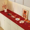 Thảm lót sàn đỏ trang trí lễ hội, khăn trải bàn da dài, chống nước, bảo vệ nhà, giá ưu đãi 279k 9
