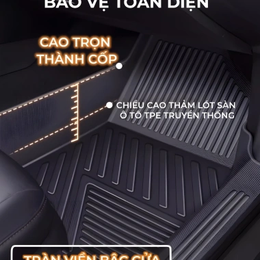 Thảm lót sàn Limo Green ICHINI VF3‑VF9 TPE tràn viền bậc cửa, bảo vệ toàn bộ xe - Giá ưu đãi 1.248.390₫