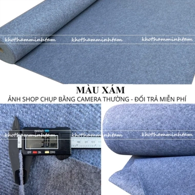 Thảm lót sàn nỉ 3mm trơn 1 màu dạng cuộn - Giá rẻ 18.200đ, phù hợp văn phòng, phòng khách, nhà ở, sự kiện