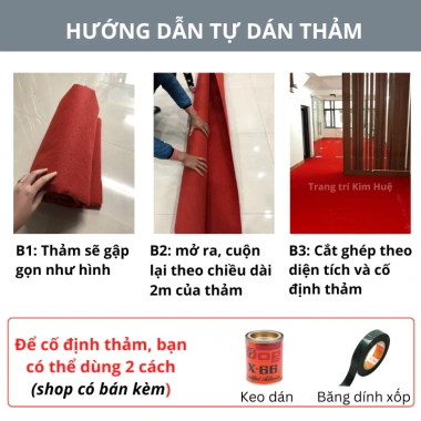 Thảm lót sàn nỉ 3mm trơn giá rẻ 37.000đ - Phù hợp văn phòng, phòng khách, sự kiện - Kim Huệ