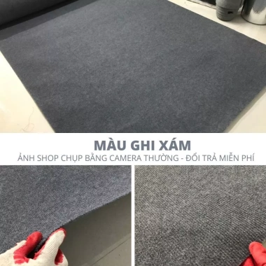 Thảm lót sàn nỉ 3mm trơn giá rẻ 37.000đ - Phù hợp văn phòng, phòng khách, sự kiện - Kim Huệ