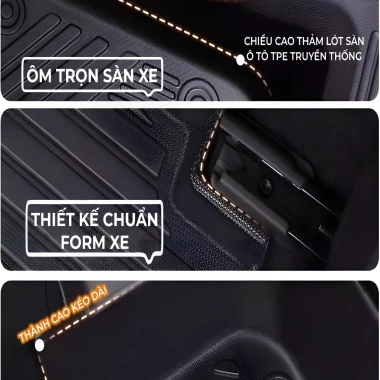 Thảm lót sàn ô tô TPE tràn viền bậc cửa, bảo vệ toàn bộ ICHINI, chống trầy xước, giảm giá 19%