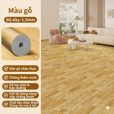 Thảm lót sàn simili vân gỗ 1.5mm chống trượt, kích thước 2x5 - 2x10, 299.000đ 11