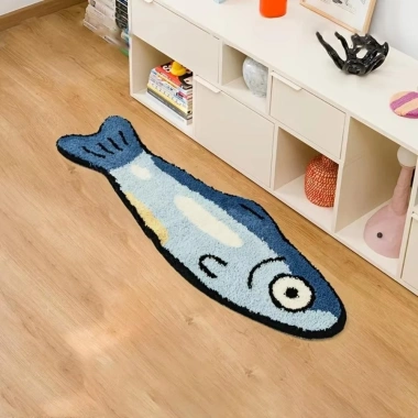 Thảm NAMSHEVA sang trọng mềm mại hình cá chống trượt, ấm cúng trang trí phòng ngủ, giá 248.724₫ 9