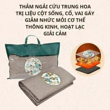 Thảm ngải cứu dày đẹp 2,2kg, cắm điện trực tiếp 60x150cm Giá ưu đãi 315.000đ 6