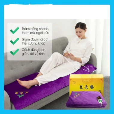 Thảm ngải cứu đông y 12 tháng - Giảm đau vai gáy, massage thư giãn, chỉ 235.000đ