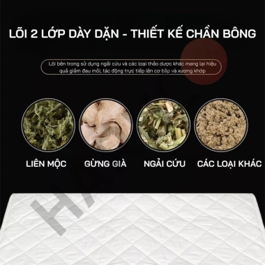 Thảm Ngải Cứu Đông Y Haruco Thải Điện, Sưởi Ấm, Giảm Đau Mỏi Xương Khớp Giá 500k