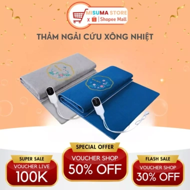 Thảm Ngải Cứu Misuma Đệm Sưởi Nội Địa - Giảm Đau Vai Gáy, Nhức Mỏi Xương Khớp, Cải Thiện Giấc Ngủ Giá 325.000 VND