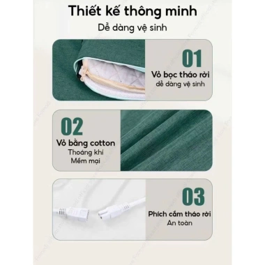 Thảm Ngải Cứu Misuma Đệm Sưởi Nội Địa - Giảm Đau Vai Gáy, Nhức Mỏi Xương Khớp, Cải Thiện Giấc Ngủ Giá 325.000 VND
