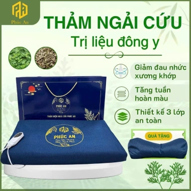 Thảm Ngải Cứu PHÚC AN Đệm Thảo Dược Giảm Đau Mỏi Xương Khớp, Lưu Thông Khí Huyết - Giá 665.000 VND