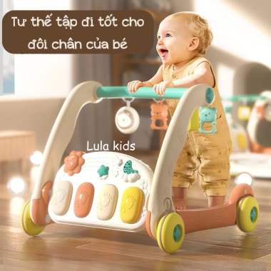 Thảm nhạc 3in1 cao cấp cho bé sơ sinh, xe tập đi, kệ chữ A, giảm giá 417.000đ
