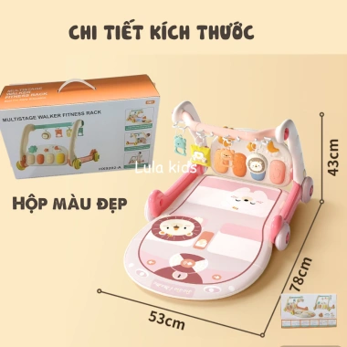 Thảm nhạc 3in1 cao cấp cho bé sơ sinh, xe tập đi, kệ chữ A, giảm giá 417.000đ