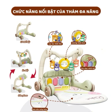 Thảm nhạc 3IN1 cho bé 0-12 tháng – Xe tập đi, piano, nằm chơi, 379.000₫ 7
