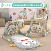Thảm nhạc 4in1 cho bé sơ sinh kiêm xe tập đi piano màu xám 9BABY - Giá 419.000₫