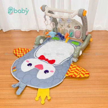 Thảm nhạc 4in1 cho bé sơ sinh kiêm xe tập đi piano màu xám 9BABY - Giá 419.000₫ 4