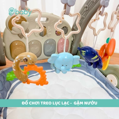 Thảm nhạc 4in1 cho bé sơ sinh kiêm xe tập đi piano màu xám 9BABY - Giá 419.000₫ 7