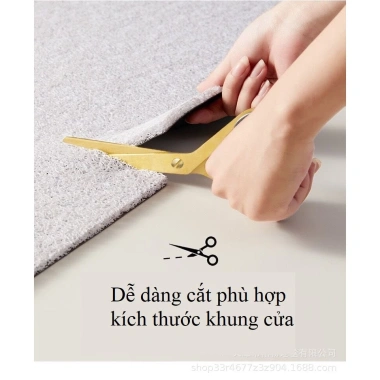 Thảm nhựa rối PVC cỡ to 60x90cm hoạ tiết gấu - Dễ cắt, phù hợp khung cửa, tiện dụng, giá ưu đãi 189.000₫