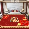 Thảm Nhung Pha Lê Đỏ Trang Trí Năm Mới Phòng Khách - Trung Quốc, Chống Bẩn, Chống Mài Mòn, Loại Bụi 7