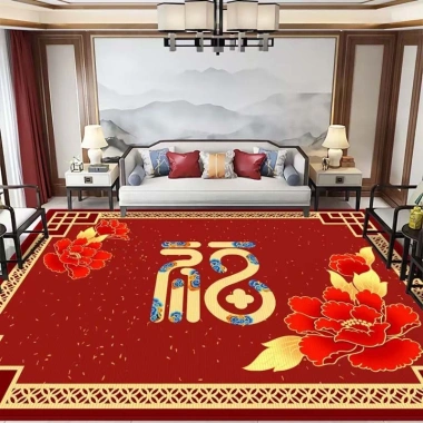 Thảm Nhung Pha Lê Đỏ Trang Trí Năm Mới Phòng Khách - Trung Quốc, Chống Bẩn, Chống Mài Mòn, Loại Bụi 7 Thảm Nhung Pha Lê Đỏ Trang Trí Năm Mới Phòng Khách - Trung Quốc, Chống Bẩn, Chống Mài Mòn, Loại Bụi 7