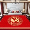 Thảm Nhung Pha Lê Đỏ Trang Trí Năm Mới Phòng Khách - Trung Quốc, Chống Bẩn, Chống Mài Mòn, Loại Bụi 10