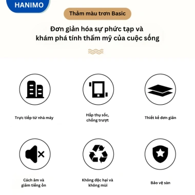 Thảm nỉ đa năng 3mm lót sàn phòng khách & văn phòng - HANIMO HA22 22.900₫