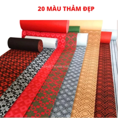 Thảm nỉ dày 5mm hoa văn - Chống cháy, không trơn trượt, sàn nhà, văn phòng, sự kiện Kim Huệ