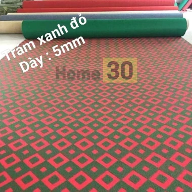 Thảm nỉ hoạ tiết quả trám đỏ Jacquard 04 khổ 2m - Giá rẻ 9.500 VND, giảm mạnh