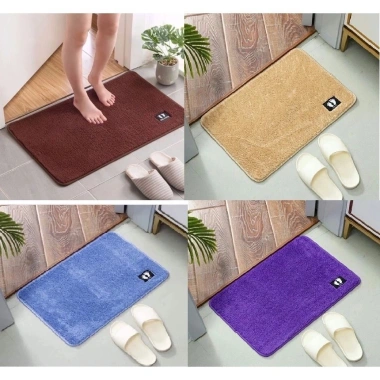 Thảm Nỉ Lau Chân Hình Chữ Nhật Mềm Mịn, Dày Dặn, Chống Trơn Trượt - 29.000₫