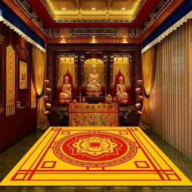 Tham nì li Bali cao cấp hoạ tiết 5D cho phòng thờ - Giá chỉ 270.000 VND, giảm 59.400 VND
