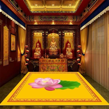 Tham nì li Bali cao cấp hoạ tiết 5D cho phòng thờ - Giá chỉ 270.000 VND, giảm 59.400 VND
